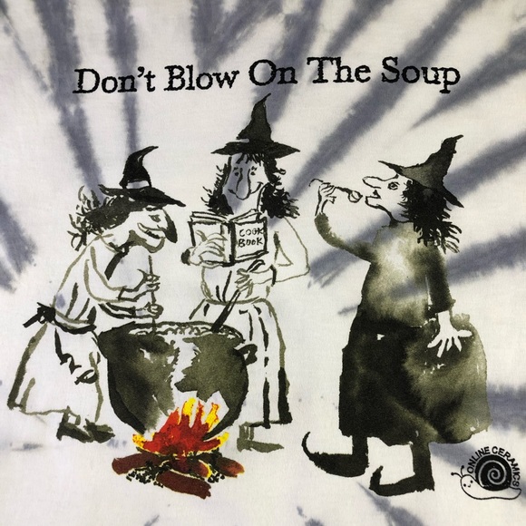 Online Ceramics Witches Don’t Blow On The Soup Tie Dye T Shirt 2XL - Picture 4 of 7